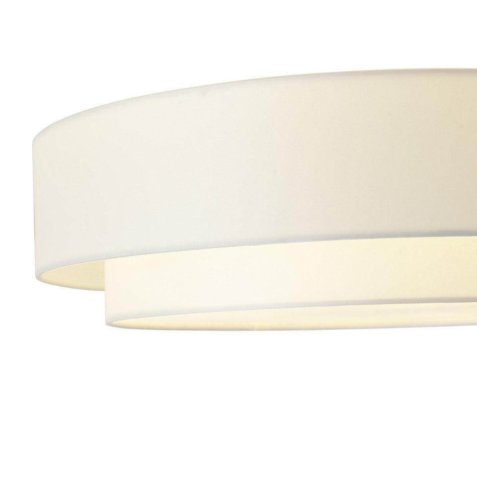 Qazqa Moderne Deckenleuchte Weiß 50cm 3-flammig - Drum Duo