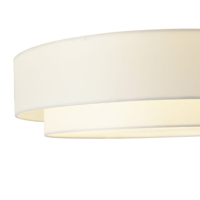 Qazqa Moderne Deckenleuchte Weiß 50cm 3-flammig - Drum Duo
