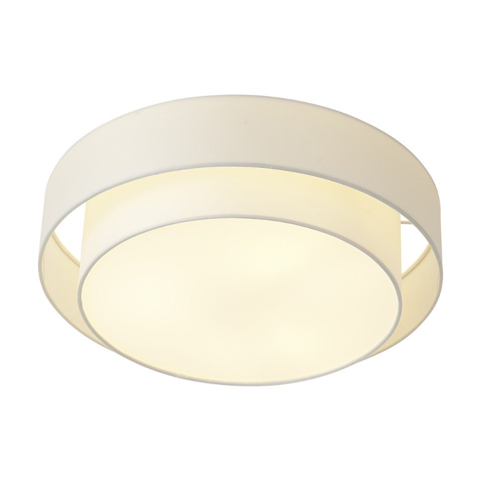 Qazqa Moderne Deckenleuchte Weiß 50cm 3-flammig - Drum Duo Bild 2