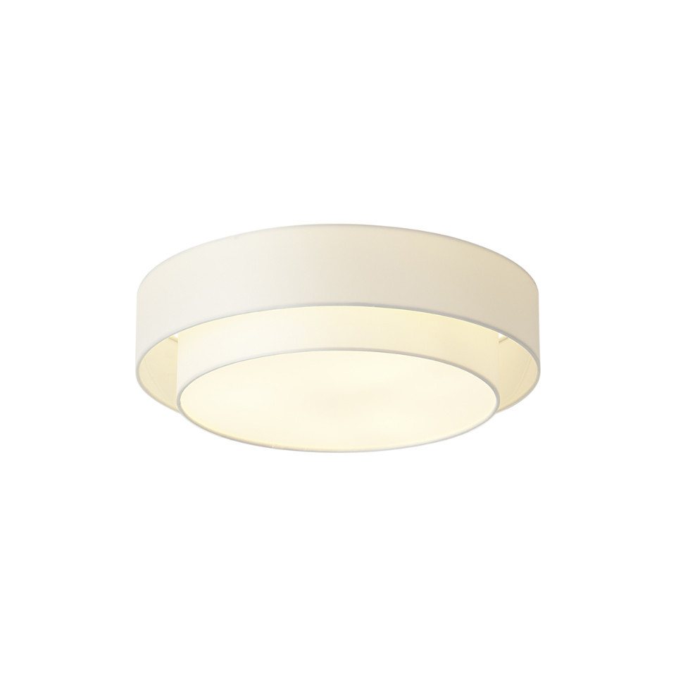 Qazqa Moderne Deckenleuchte Weiß 50cm 3-flammig - Drum Duo Bild 3