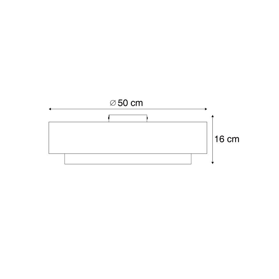 Qazqa Moderne Deckenleuchte Weiß 50cm 3-flammig - Drum Duo Bild 4