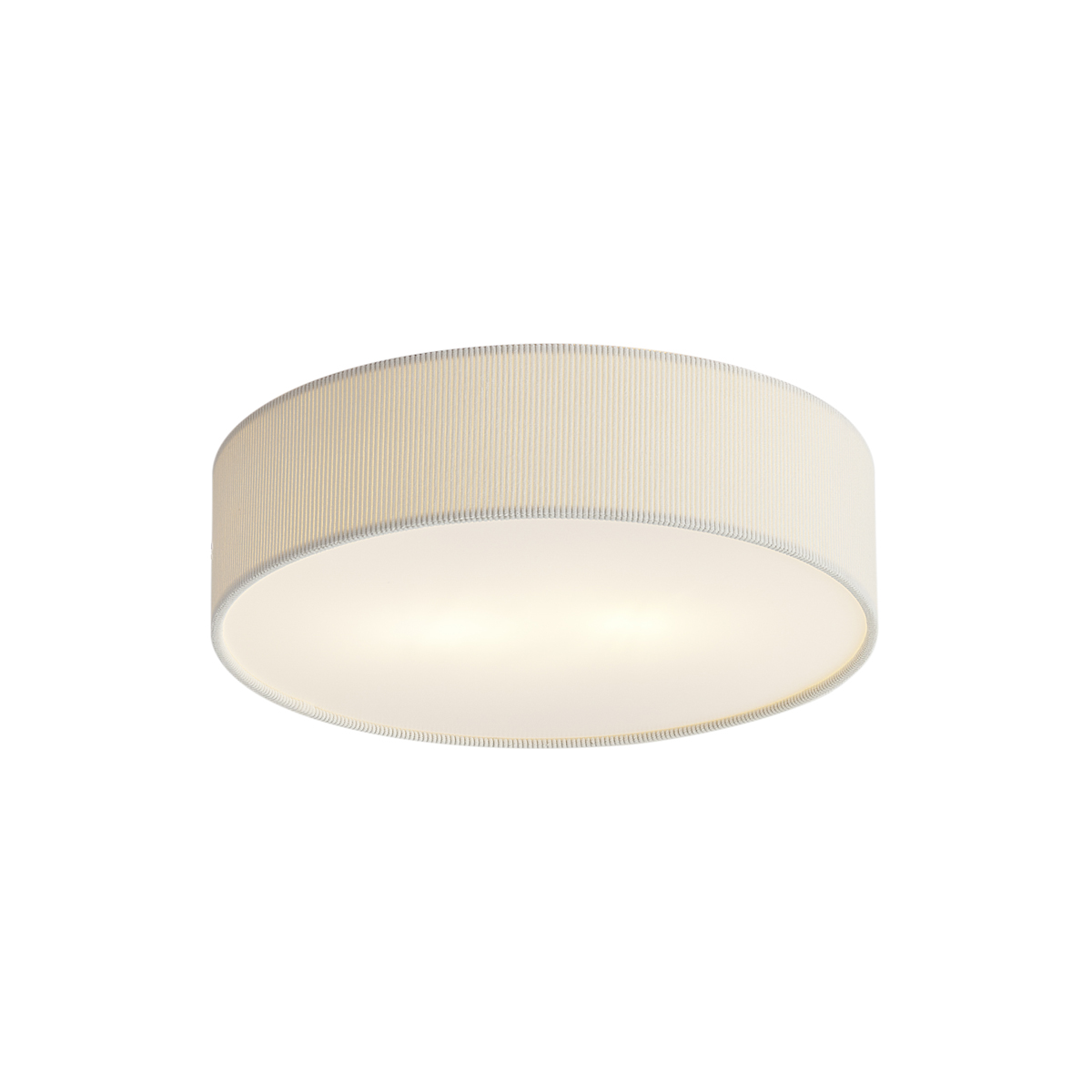 Qazqa Moderne Deckenleuchte Weiß Mit Samtschirm 38cm 2-flammig -