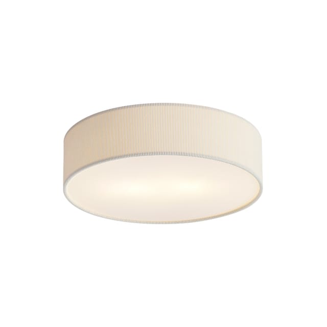 Qazqa Moderne Deckenleuchte Weiß Mit Samtschirm 38cm 2-flammig -