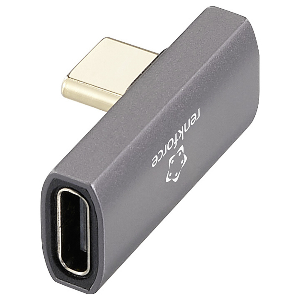 Renkforce Usb4®, Usb-c® Adapter [1x Usb-c® Stecker - 1x Usb-c® Buchse] Rf-3778672 8k Uhd, 90° Nach