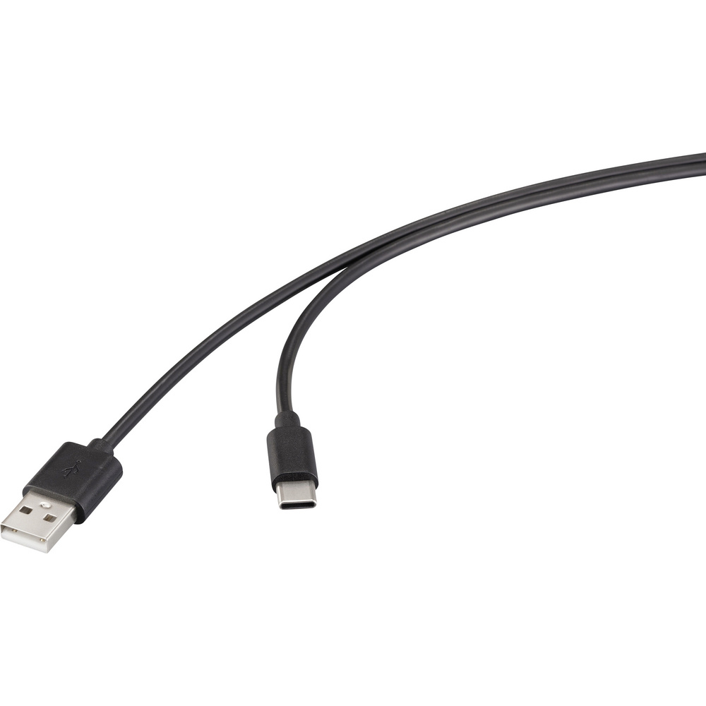 Renkforce Usb-kabel Usb 2.0 Usb-a Stecker, Usb-c® Stecker 0.50 M Schwarz Rf-6830314
