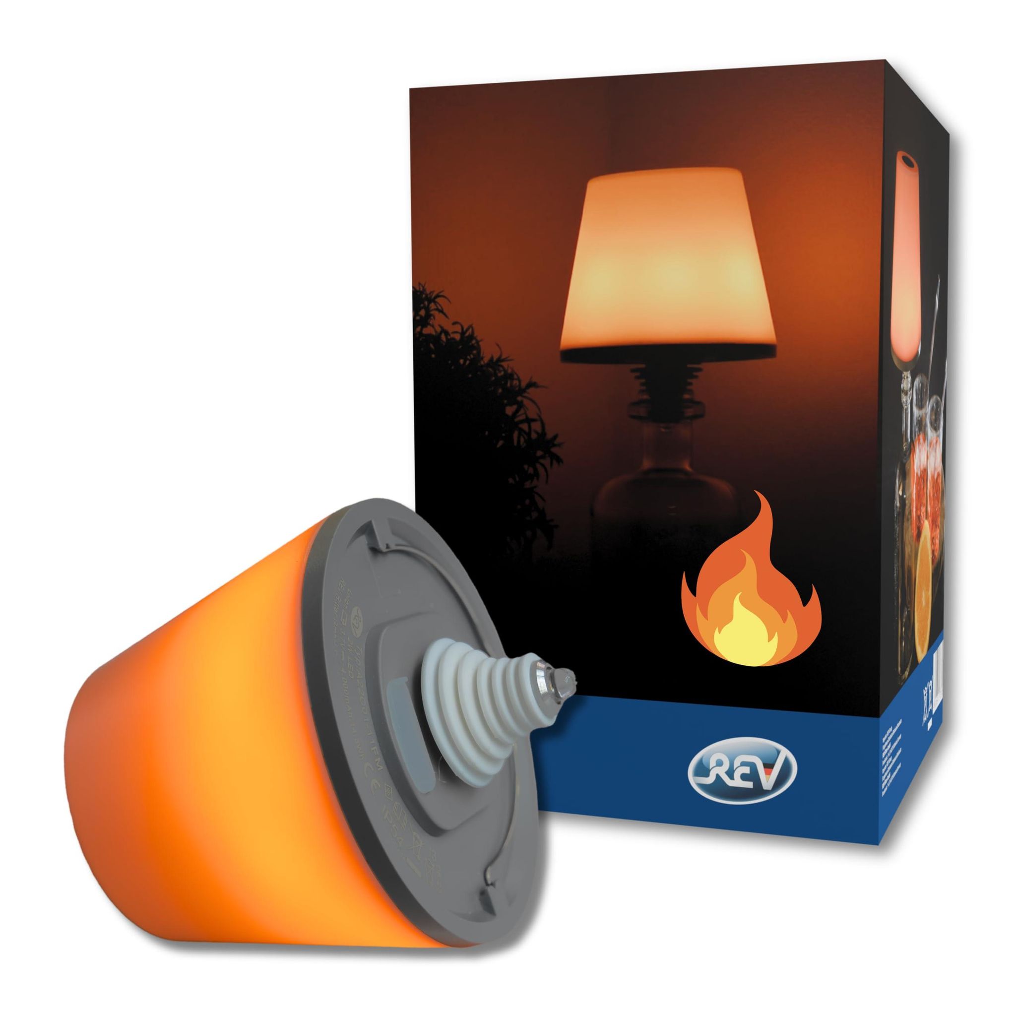 Rev Lamprusco Flame Led Lampe Ohne Kabel Im Modernen Design