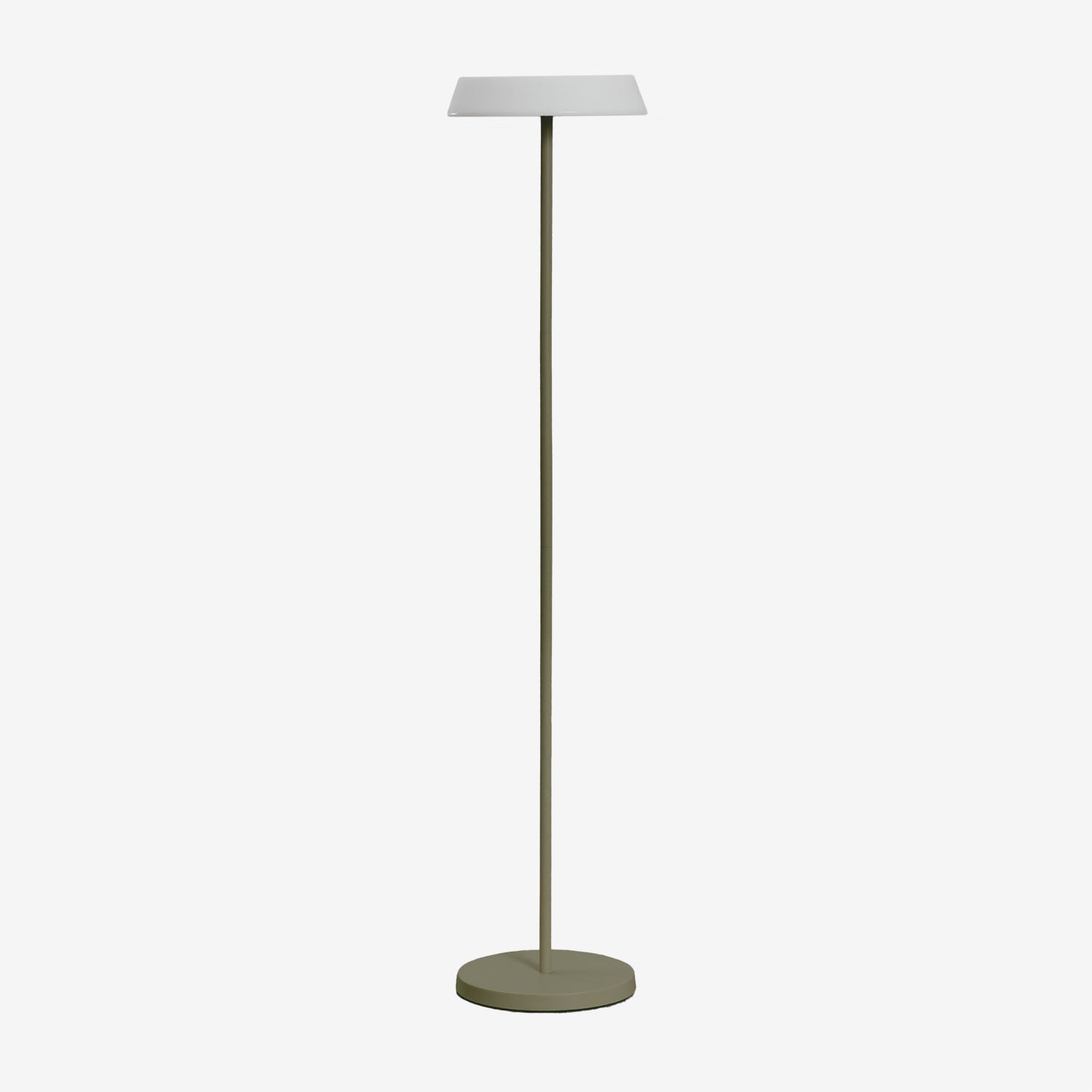 Sklum Kabellose Led-solar-stehlampe Aus Polyethylen Und Eisen Ulenia Tiefes Grün Olive