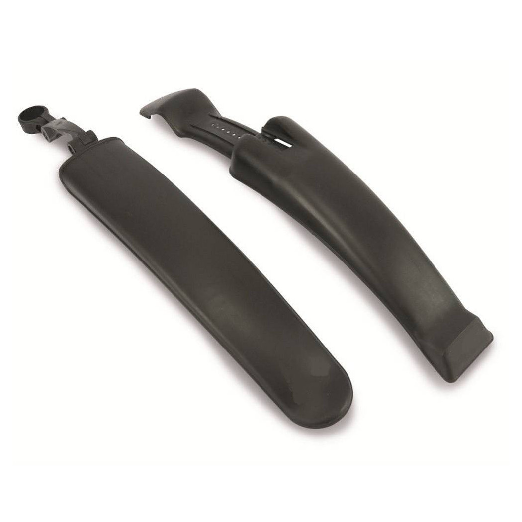 Trade Shop - Set 2 Fahrradkotflügel 24 - 26 '' Vorder- Und Rückseite Schwarzer Fender -