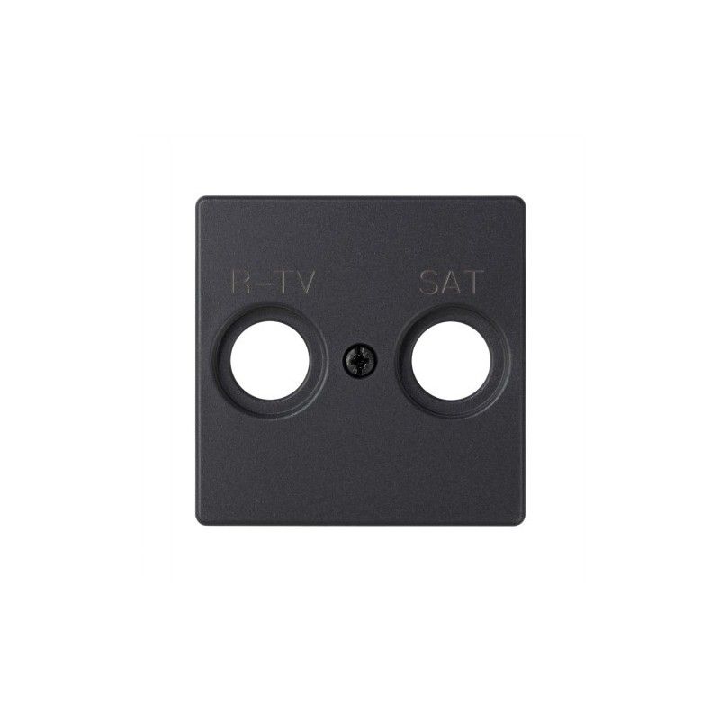 Abdeckung Buchse R-tv + Sat Graphit Simon 82097-38