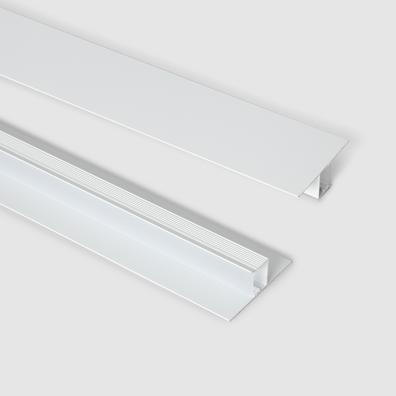 Aluminiumprofil Zur Wand-/deckenintegration Für Led Streifen Bis 15 Mm Mit Durchgehender Abdeckung Weiß 2 M Halbtransparent