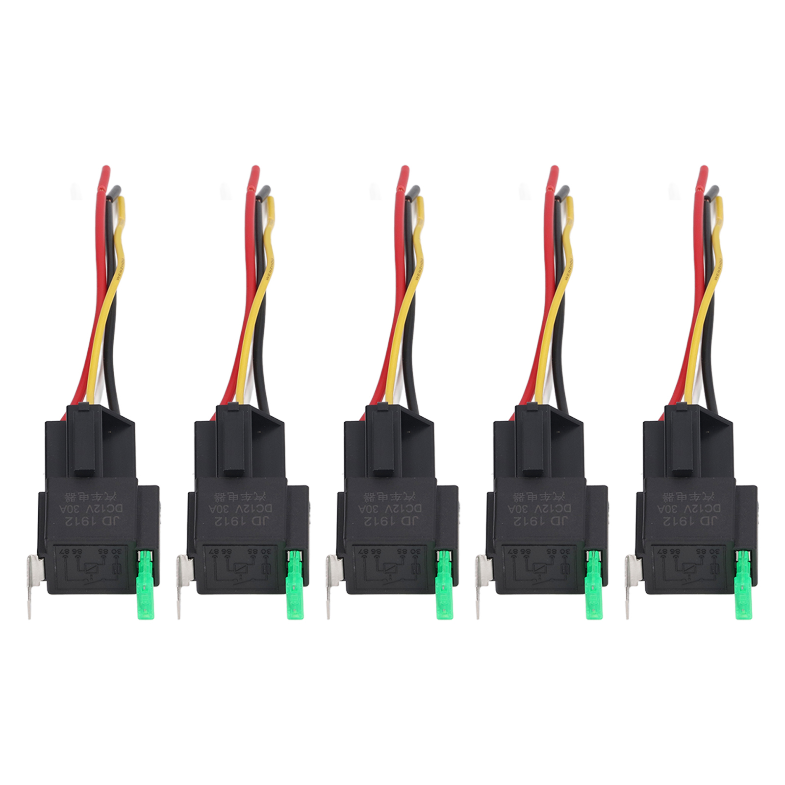 Spacnana 5 Stück 12v Dc 30a 4-polige 4-tab-kfz-relais Für Fahrzeugverkabelung