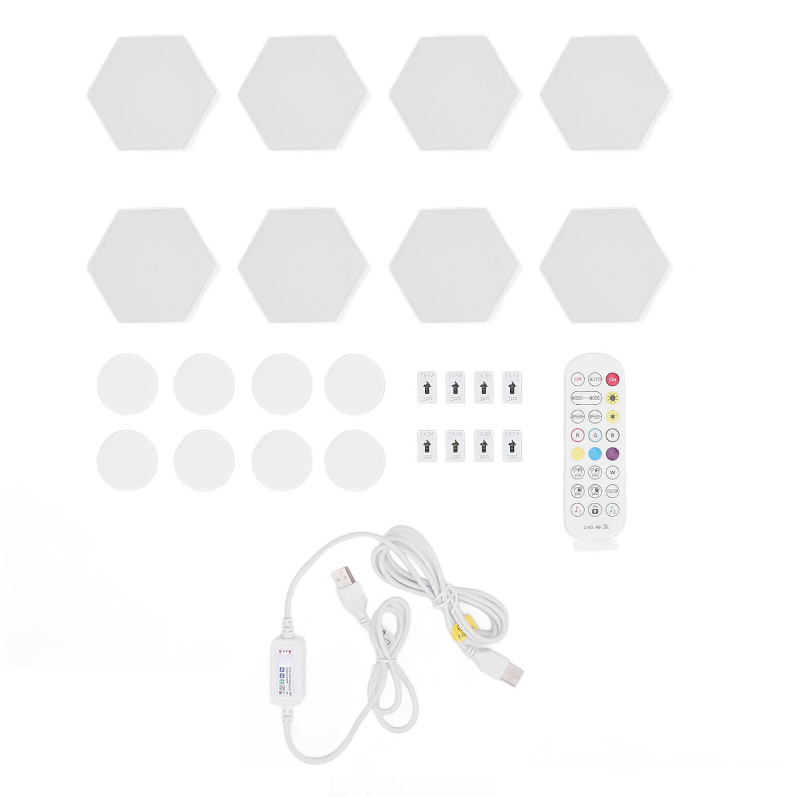 Eosnow 8 Sets Hex Light Panel Sprachsteuerung Tonabnehmer Musik Sync Rgb Led Mit Bluetooth App Und Fernbedienung
