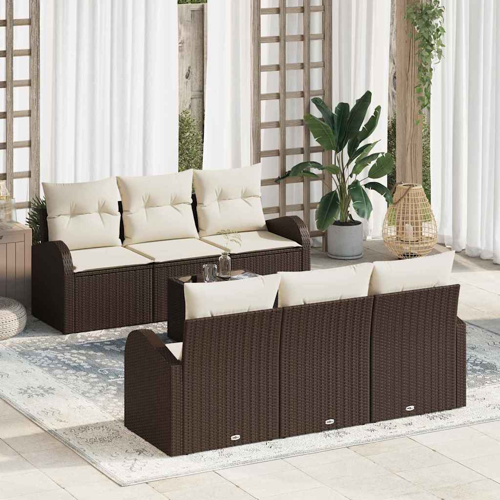 Vidaxl Ensemble De Canapé De Jardin Marron 55 X 55 X 37 Cm Polyrotin