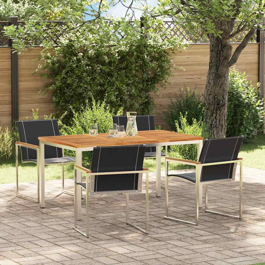 Vidaxl Ensemble De Salle À Manger Pour Jardin 5 Pcs