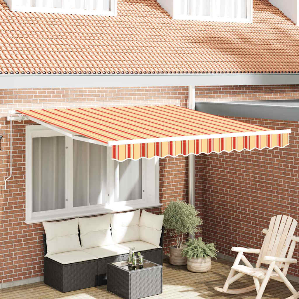 Vidaxl Auvent Rétractable Jaune Et Orange 300 X 250 Cm