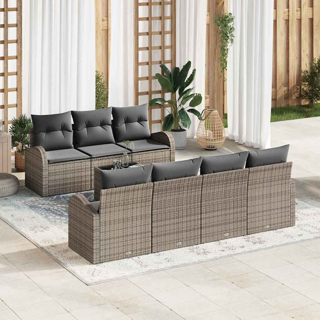 Vidaxl Ensemble De Canapé De Jardin Gris 55 X 55 X 37 Cm Polyrotin