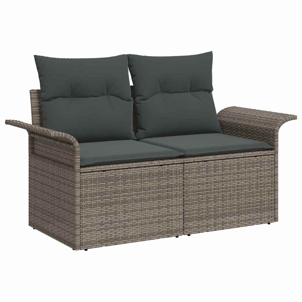 Vidaxl Ensemble De Canapé De Jardin Avec Coussin 6 Pcs Gris Poly Rotin
