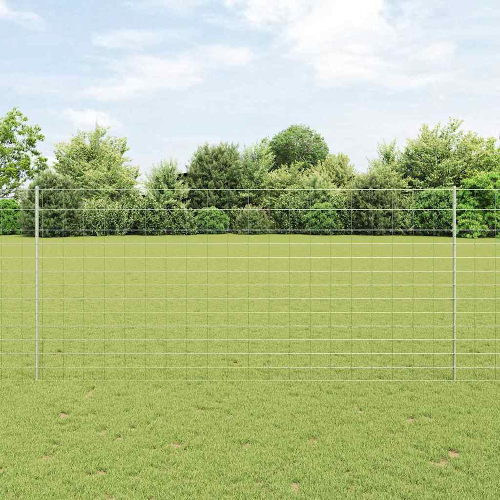 Vidaxl Clôture Sauvage Extérieure Avec Poteaux 50 X 1,4 M Argenté