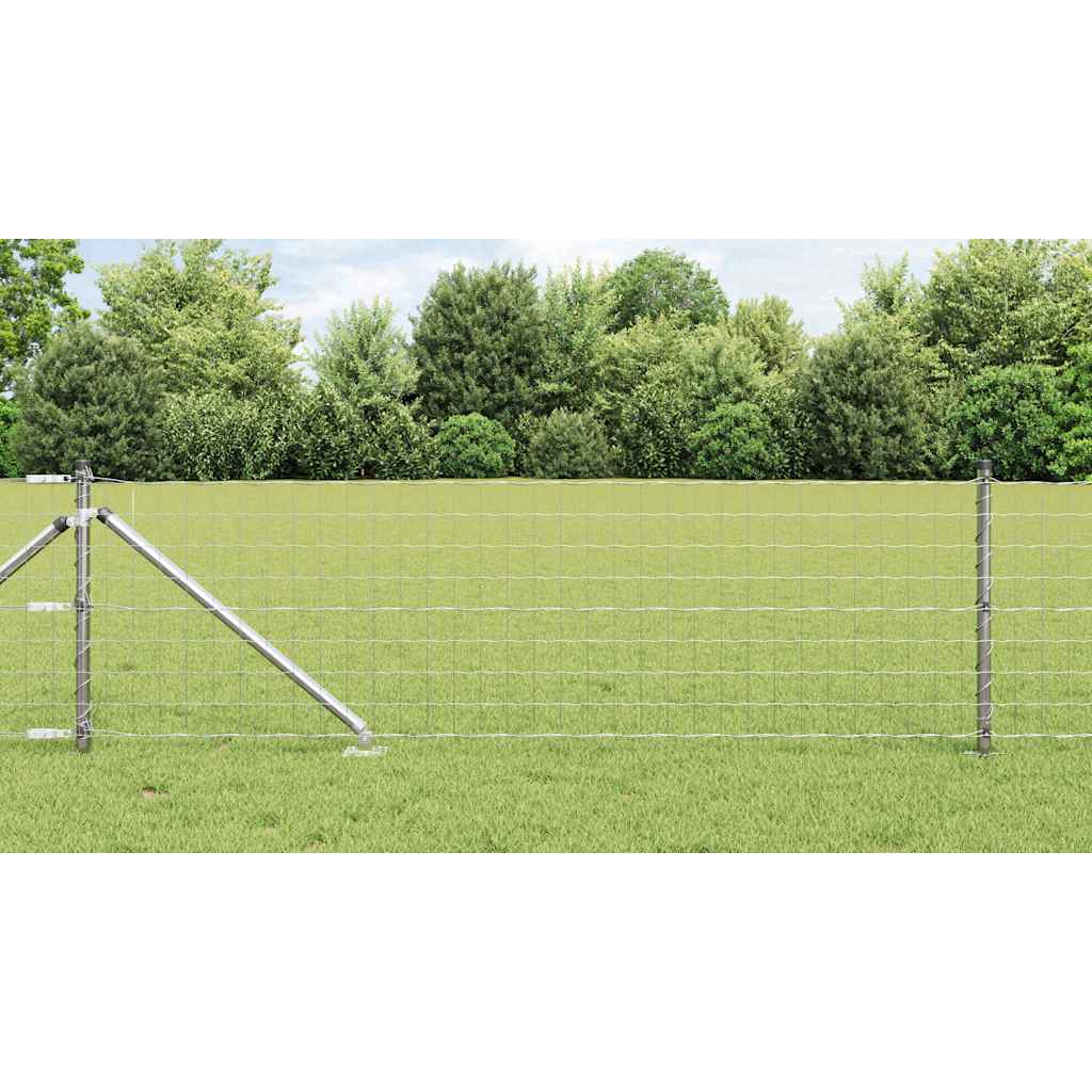 Vidaxl Clôture Euro Avec Pointes 25 X 0,8 M Acier Galvanisé Argenté