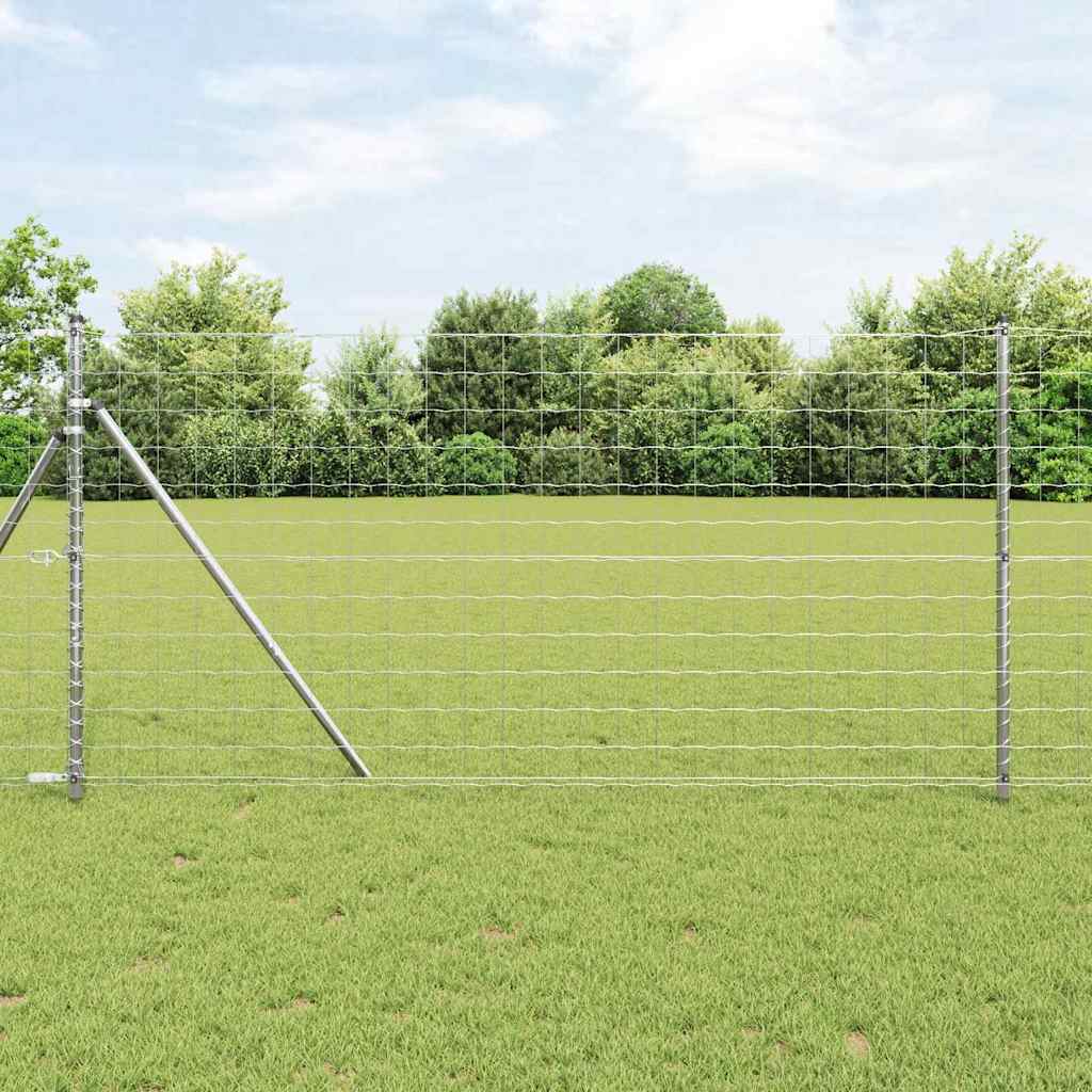 Vidaxl Fixation Au Sol De Clôture Euro Extérieure 10 X 1 M Argenté