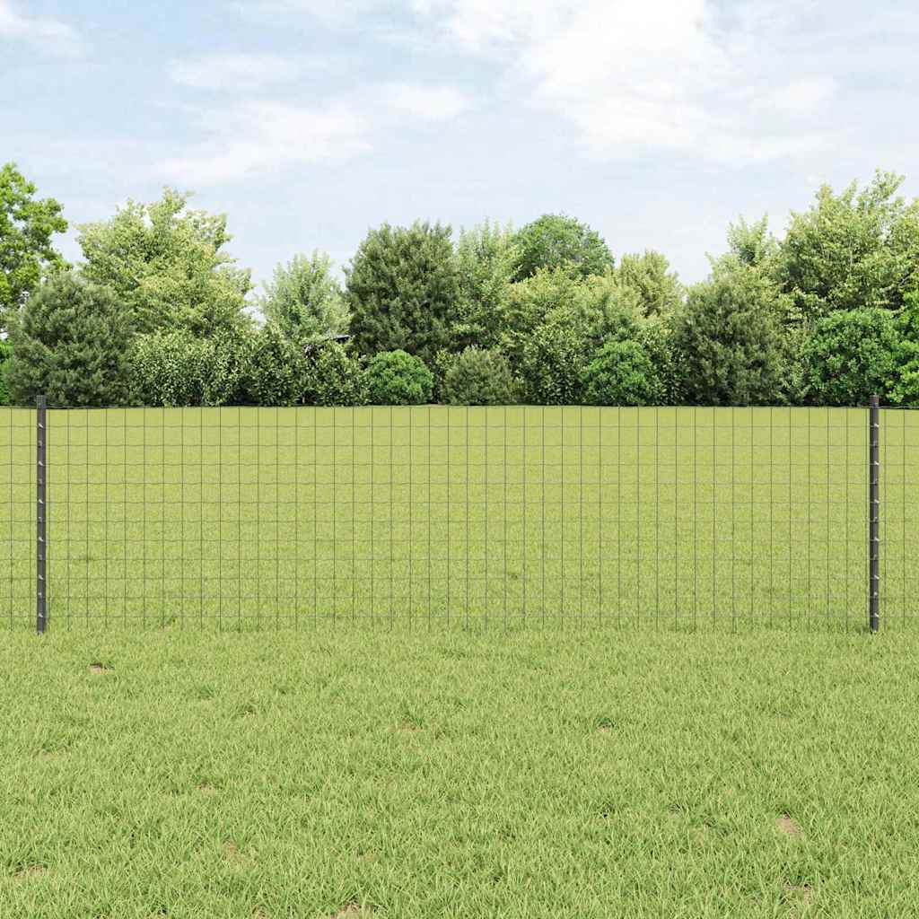 Vidaxl Clôture Euro Avec Poteau 50 X 0,6 M Acier Recouvert De Pvc Gris