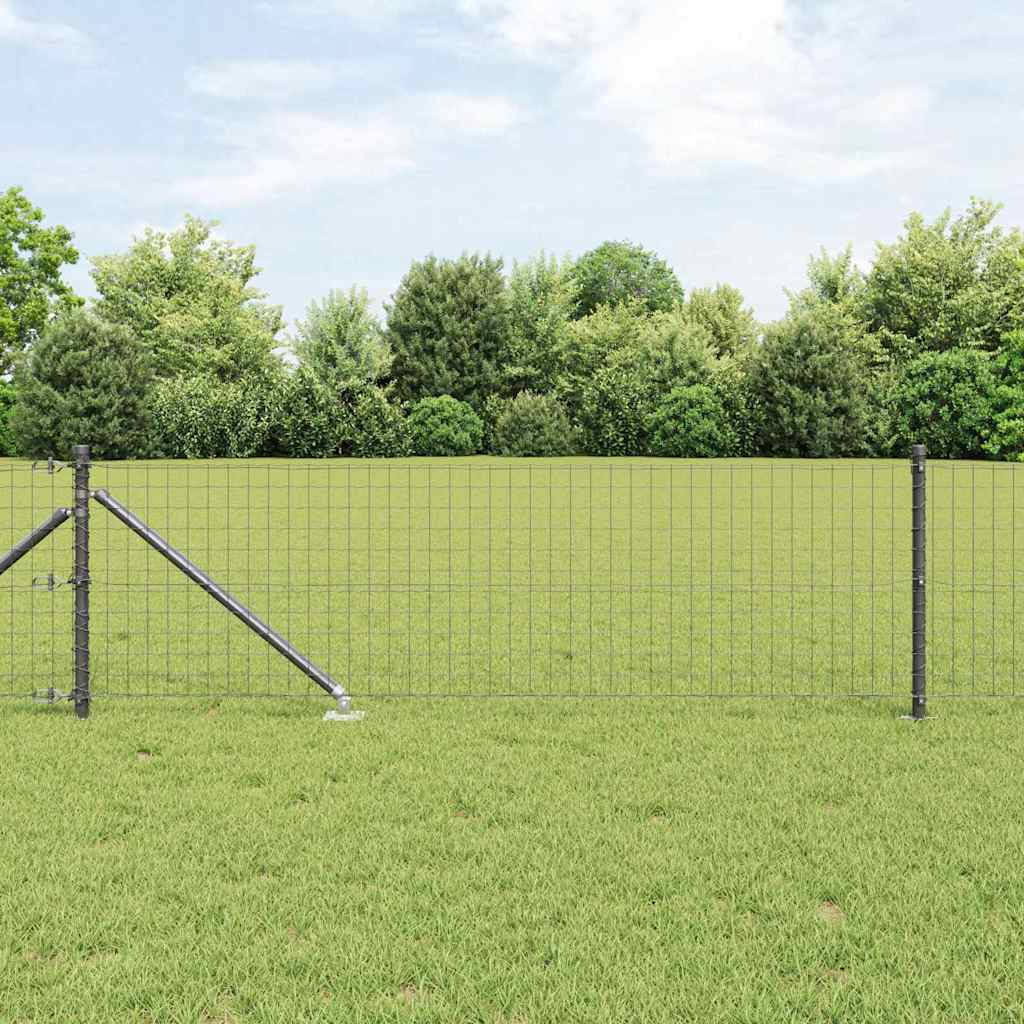 Vidaxl Piquet De Clôture À Enfoncer Au Sol 52 Pc Gris