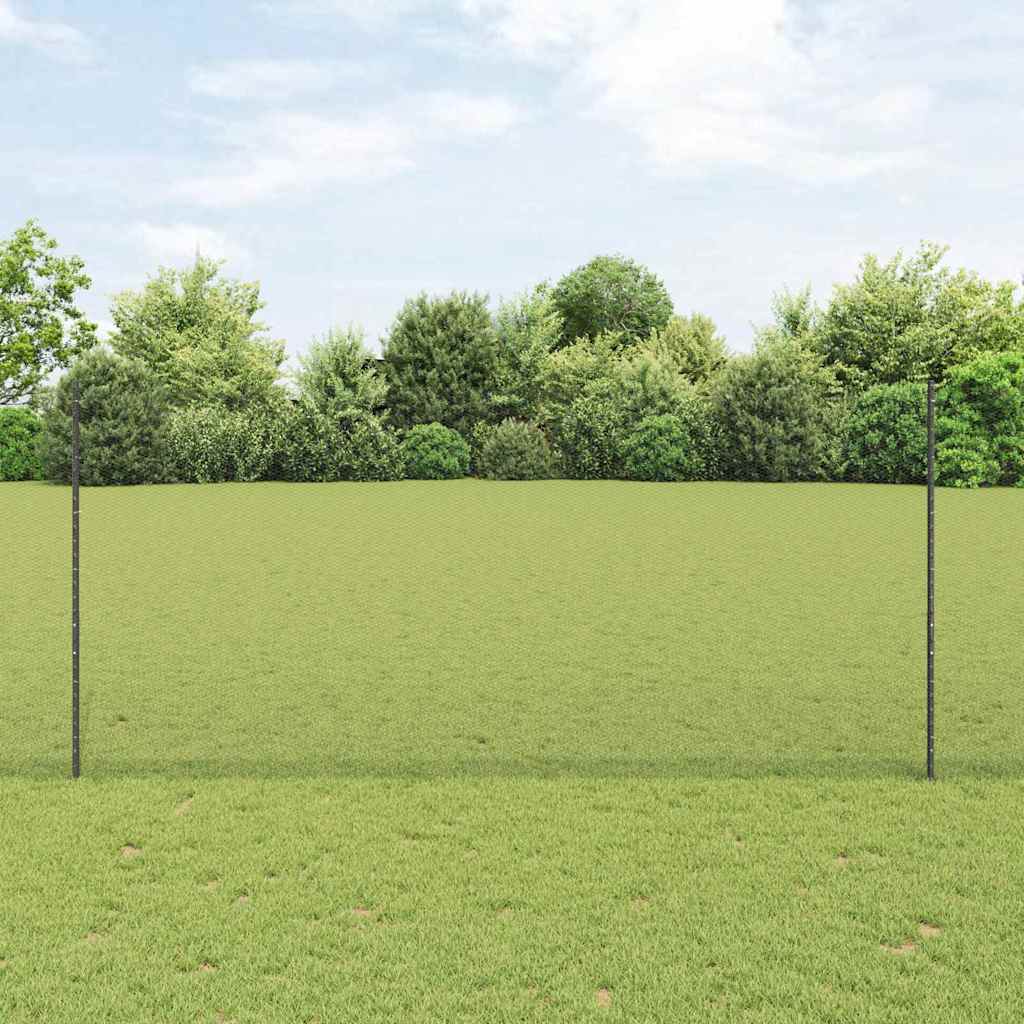 Vidaxl Clôture Hexagonale Avec Poteau 50 X 1,4 M Gris Maille