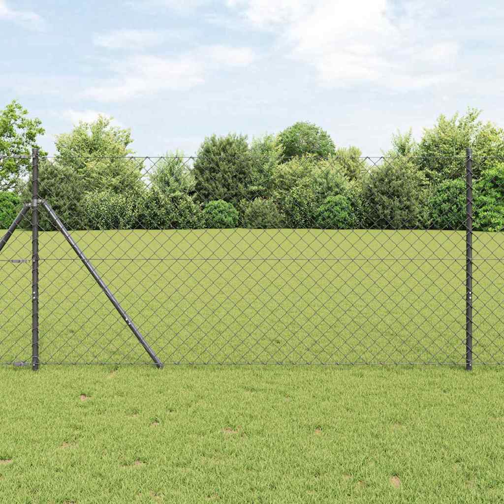 Vidaxl Clôture En Mailles De Chaîne Avec Fixation Au Sol 10 X 1,4 M