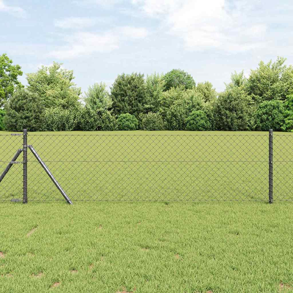 Vidaxl Clôture En Mailles De Chaîne Avec Fixation Au Sol 10 X 0,8 M