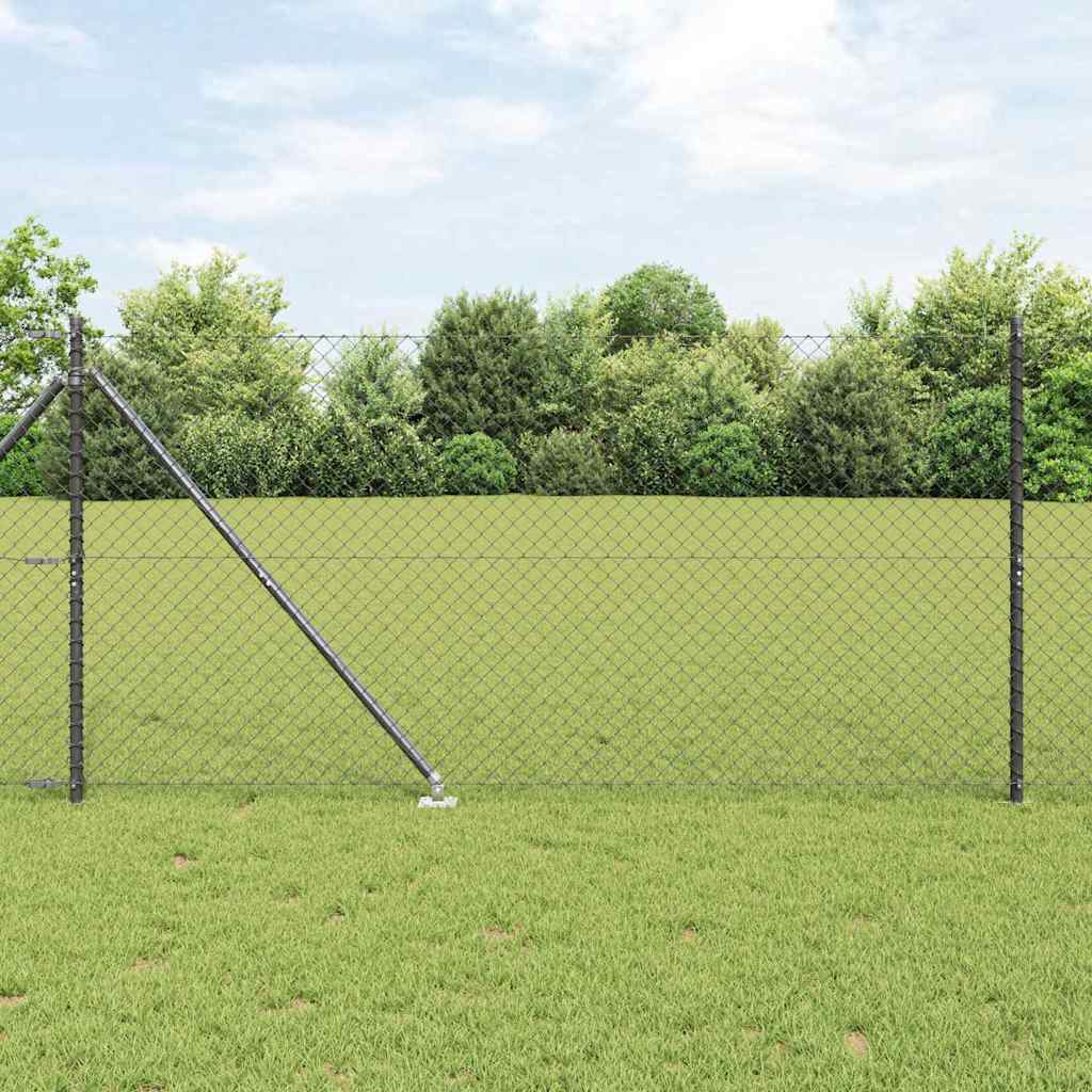 Vidaxl Clôture En Maillons Avec Pointes 10 X 1,4 M Gris Maille