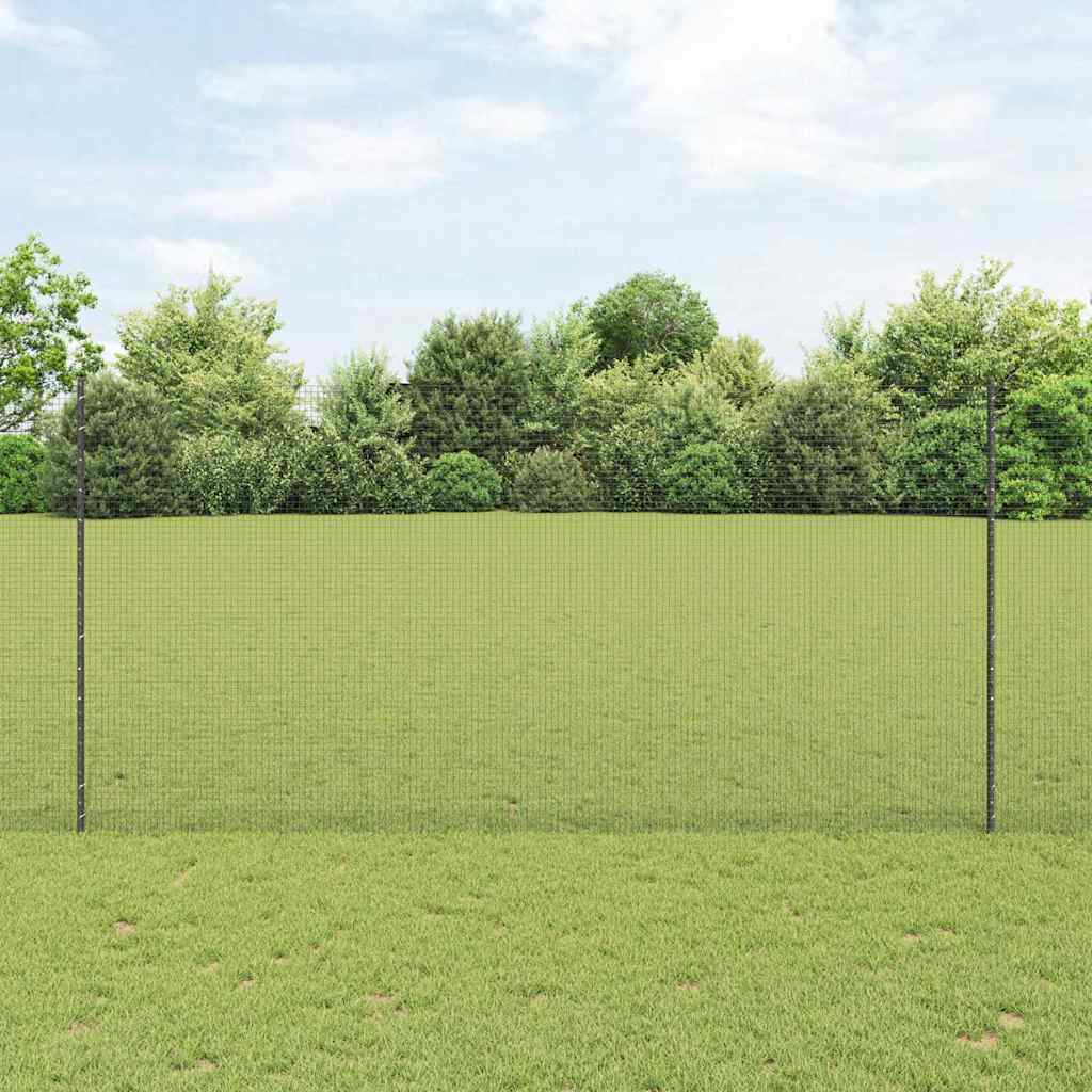 Vidaxl Clôture En Fil Soudé Avec Poteaux 10 X 1,5 M Acier Galvanisé