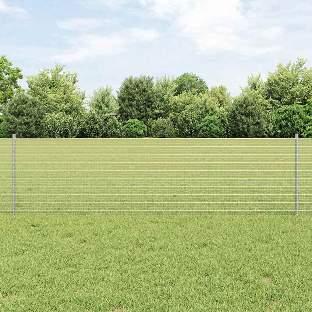 Vidaxl Clôture En Fil Soudé Avec Poteaux 25 X 0,6 M Acier Galvanisé
