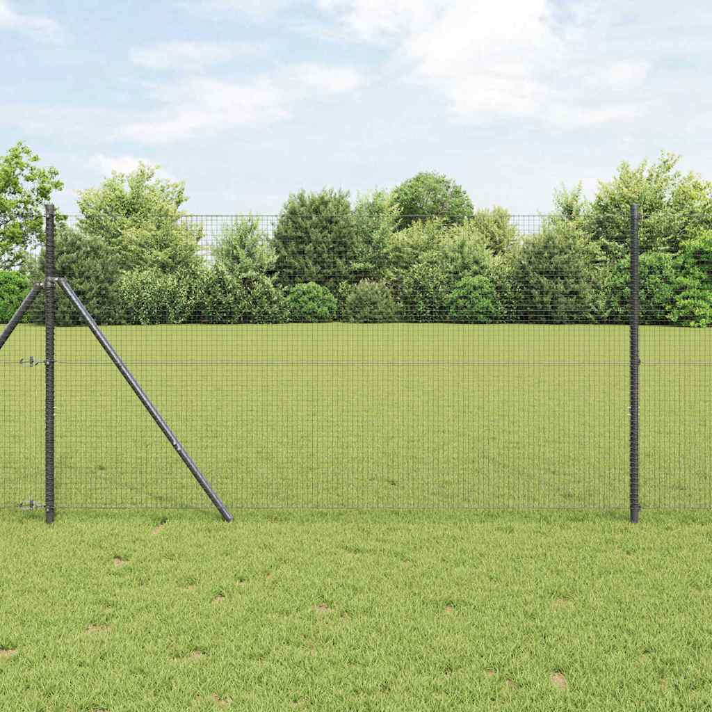 Vidaxl Clôture En Fils Soudés Pour Fixation Au Sol 25 X 1,2 M Gris