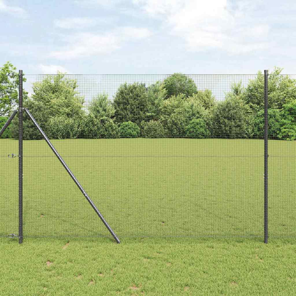 Vidaxl Clôture En Fils Soudés Pour Fixation Au Sol 25 X 1,5 M Gris
