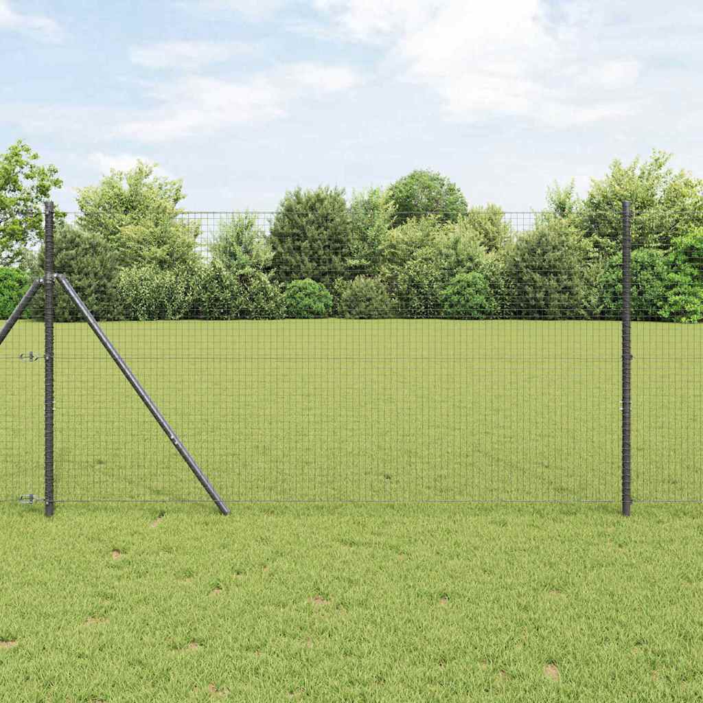 Vidaxl Clôture En Fils Soudés Pour Fixation Au Sol 25 X 1,4 M Gris