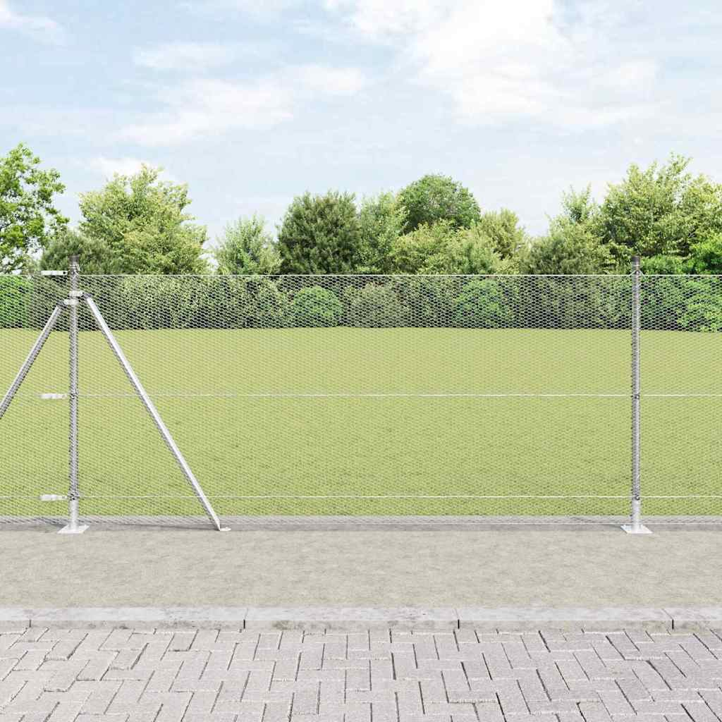 Vidaxl Clôture Hexagonale Avec Base En Béton 10 X 1 M Acier Galvanisé