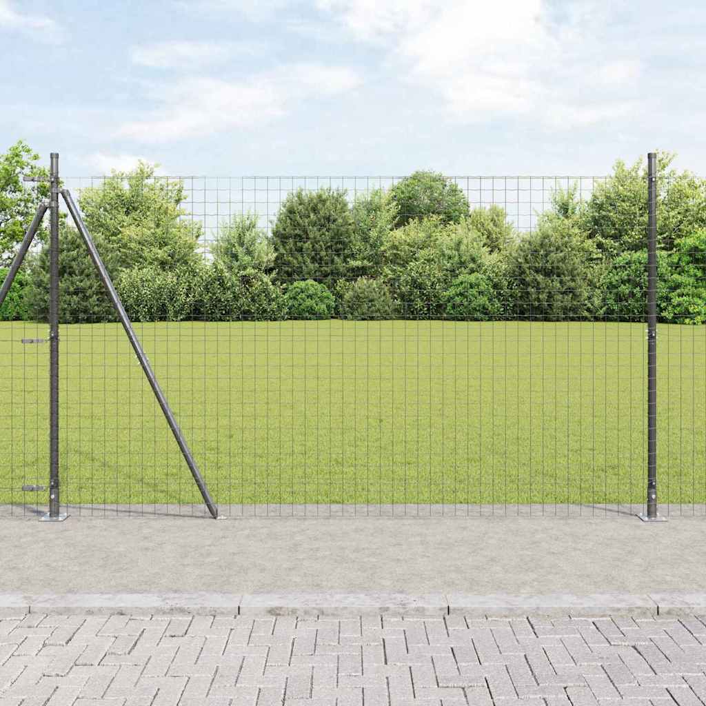 Vidaxl Poteau De Clôture Avec Base En Béton 26 Pc Gris