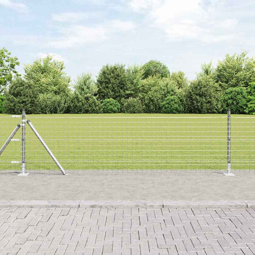 Vidaxl Poteau De Clôture Avec Base En Béton 26 Pc Argenté