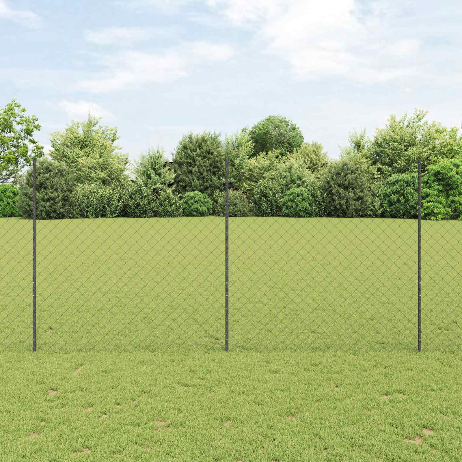 Vidaxl Clôture Grillagée Avec Poteau 10 X 1,6 M Acier Recouvert De Pvc