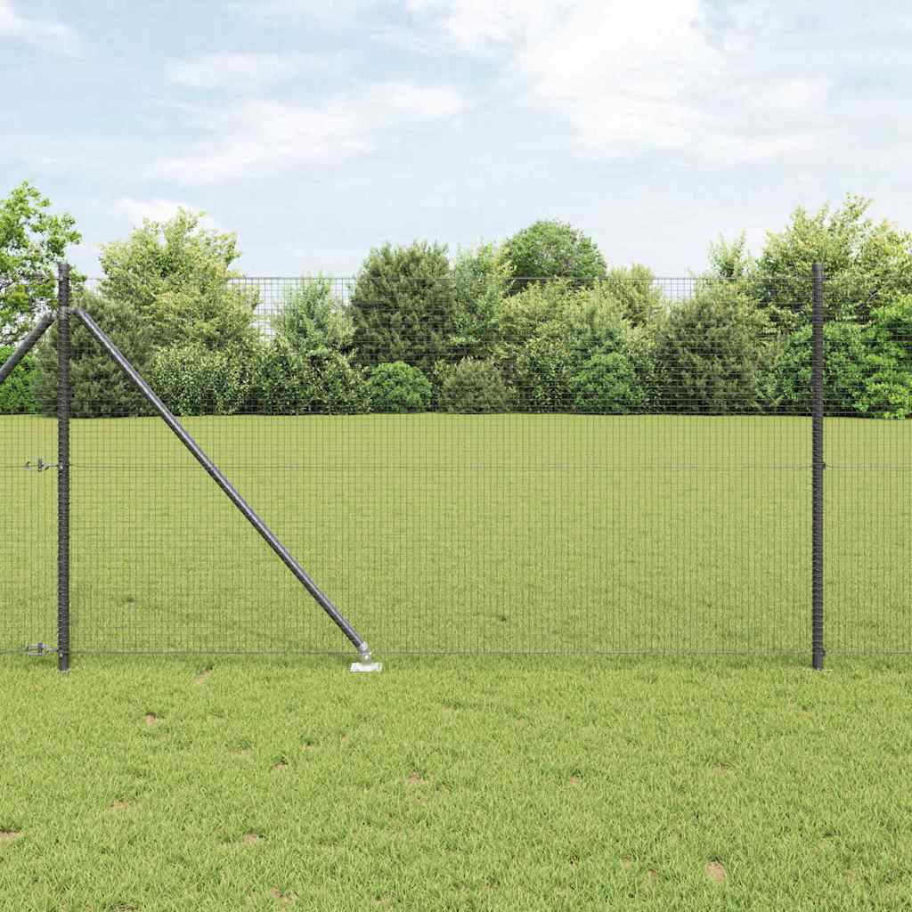 Vidaxl Clôture En Fil Soudé Avec Pointes 50 X 1 M Gris Maille