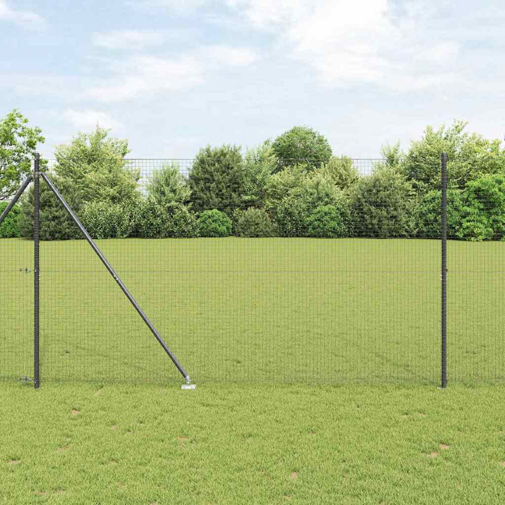 Vidaxl Clôture En Fil Soudé Avec Pointes 12 X 1,5 M Gris Maille