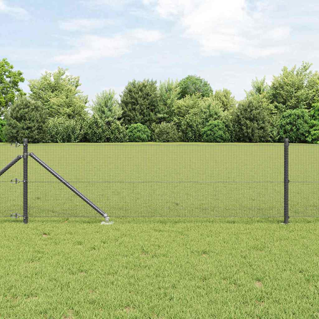 Vidaxl Clôture En Fil Soudé Avec Pointes 25 X 0,6 M Gris Maille
