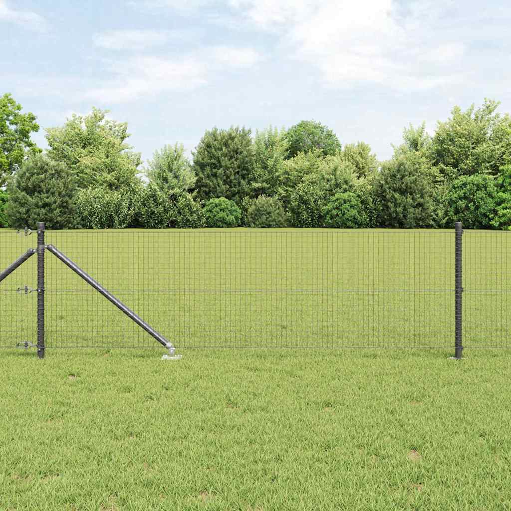 Vidaxl Clôture En Fil Soudé Avec Pointes 10 X 0,4 M Gris Maille
