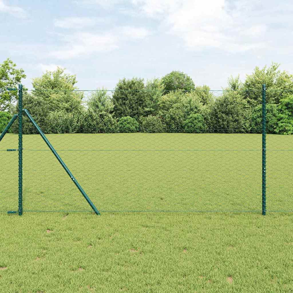 Vidaxl Fixation Au Sol Hexagonale 10 X 1,2 M Acier Recouvert De Pvc