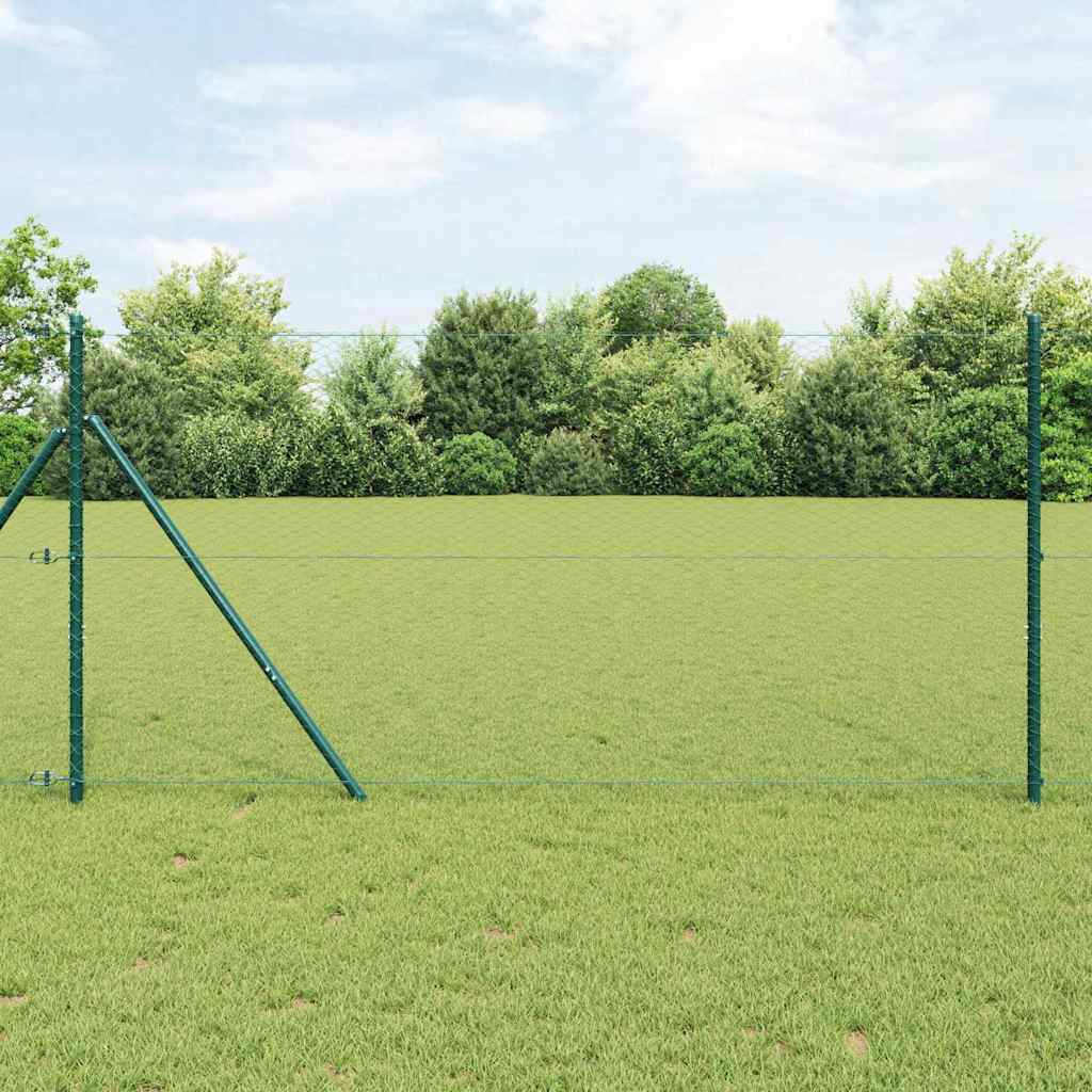 Vidaxl Fixation Au Sol Hexagonale 10 X 1 M Acier Recouvert De Pvc Vert