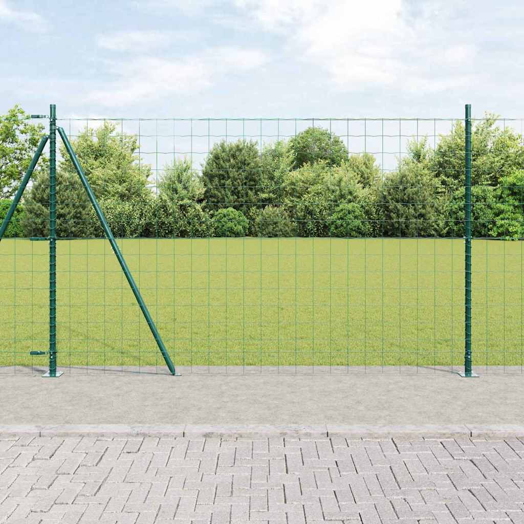 Vidaxl Clôture Euro Avec Base En Béton 25 X 1,2 M Vert Maille