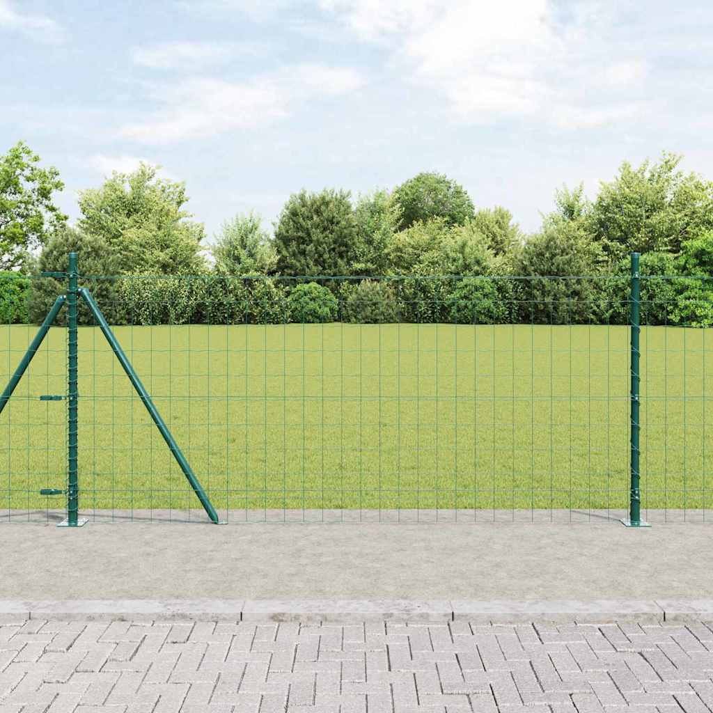 Vidaxl Clôture Euro Avec Base En Béton 25 X 1 M Acier Recouvert De Pvc