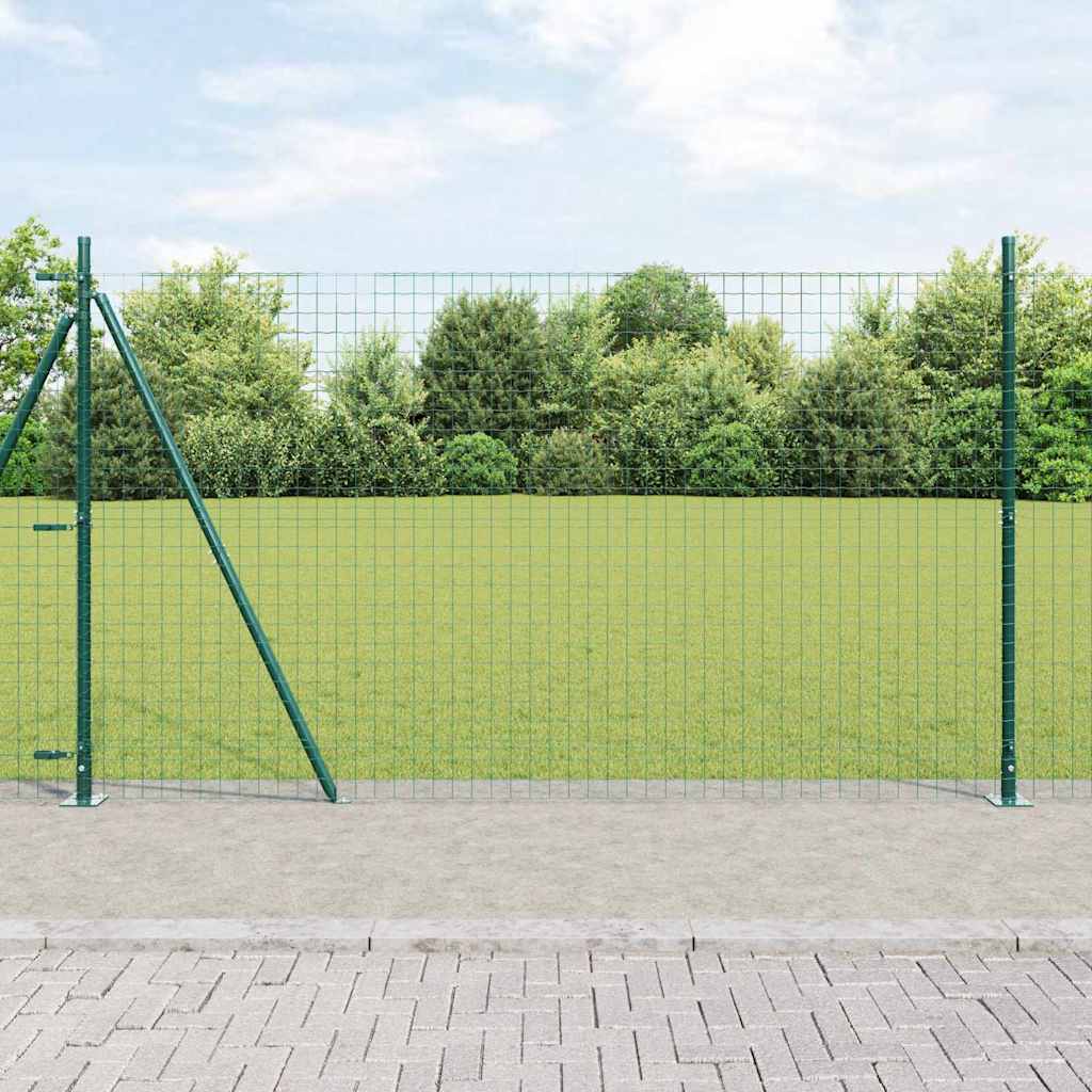 Vidaxl Clôture Euro Avec Base En Béton 10 X 1,4 M Vert Maille
