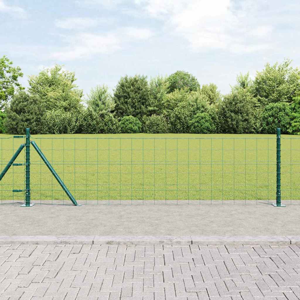 Vidaxl Clôture Euro Avec Base En Béton 10 X 0,4 M Vert Maille