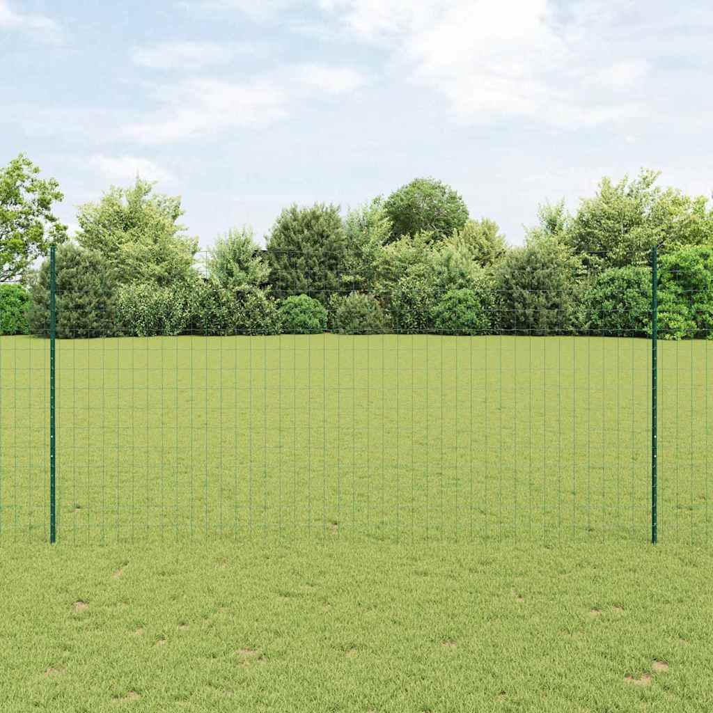 Vidaxl Clôture Euro Avec Poteau 10 X 1,5 M Acier Recouvert De Pvc Vert